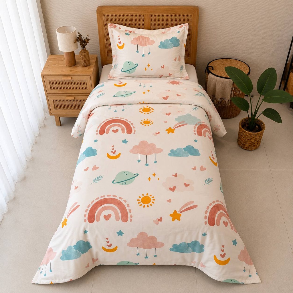 Drap enfant 3 pieces ciel nuages