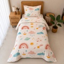 Drap enfant 3 pieces ciel nuages