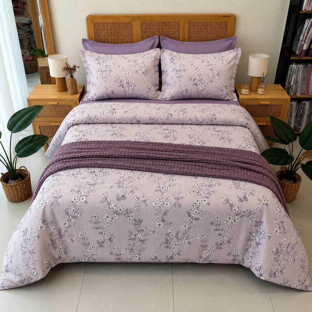 Housse de couette 6 Pieces EMAS HOME NEW Mauve