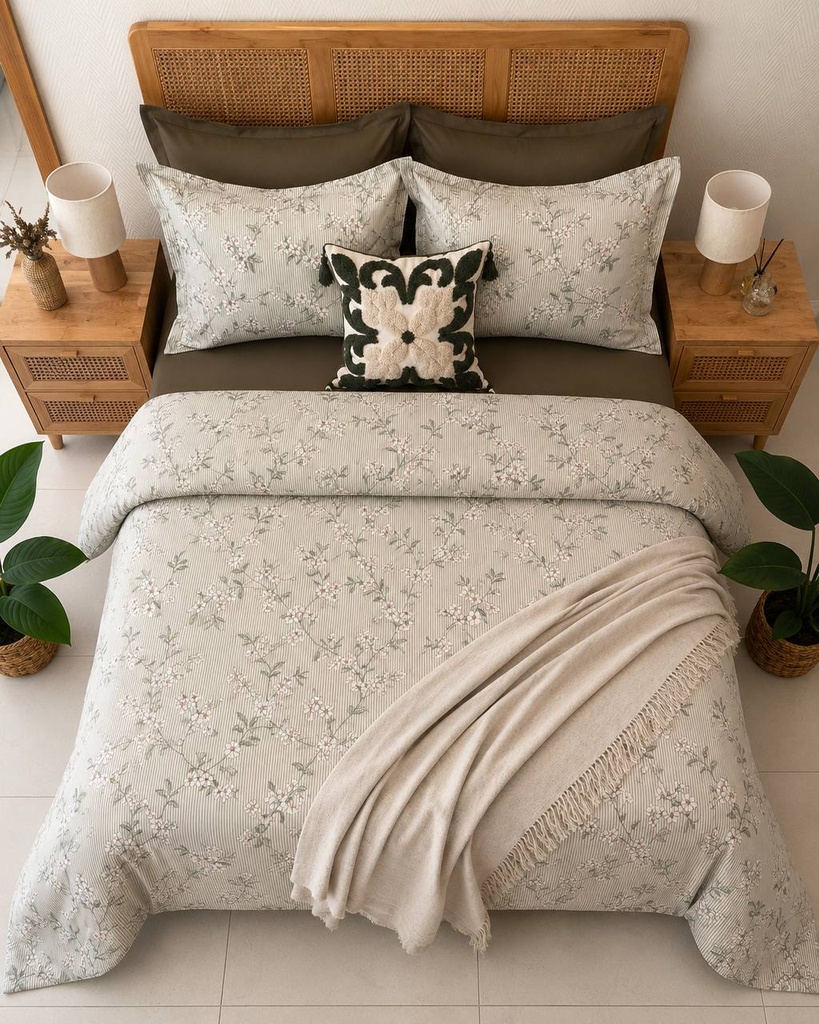 Housse de couette emas home new vert