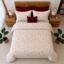 Couvre lit 3 Pieces Tulip Fleur Rouge