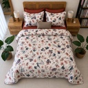 Housse de couette 6 pieces fleurs sauvages