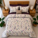 Housse de couette 6 pieces floral aquarelle