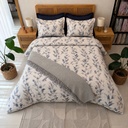 Housse de couette 6 pieces jardin azur