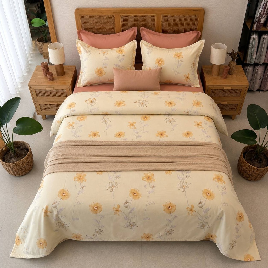 Parure de drap 6 pieces fleur de soleil 