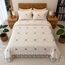 Couvre lit 6 pieces duru fleurs