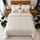 Couvre lit 6 pieces fleur de soie