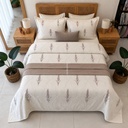 Couvre lit 6 pieces jardin graphique