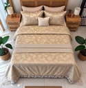 Couvre lit 6 pcs yaprak beige