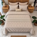 Couvre lit irume 6 pieces beige
