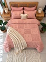 Housse de couette bbh 3 pieces rose poudre peche