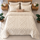 Housse de couette bbh 3 pieces blanc motif 
