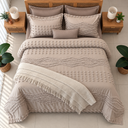 Housse de couette bbh 3 pieces gris motif  