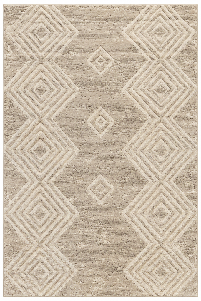 Tapis nomade Géométrique losanges concentriques 