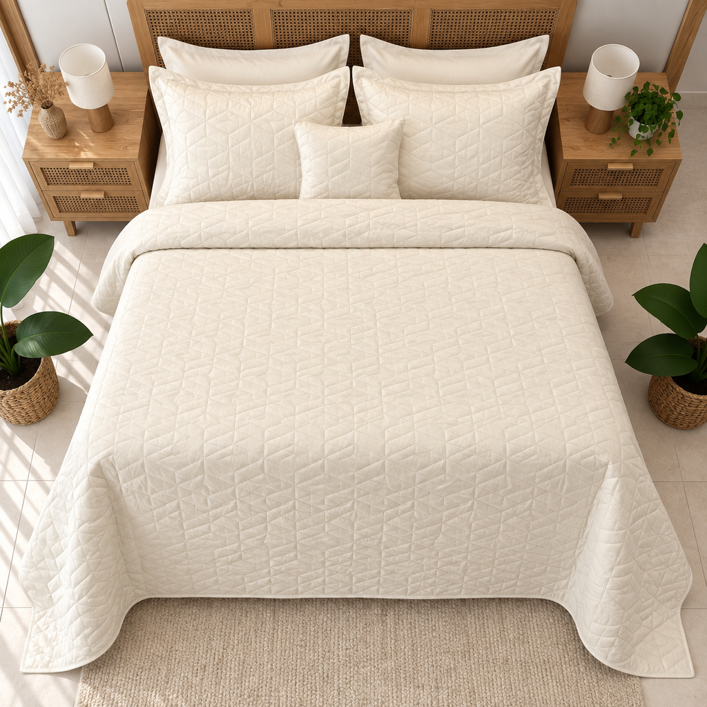 Bouti 4 pieces unis blanc