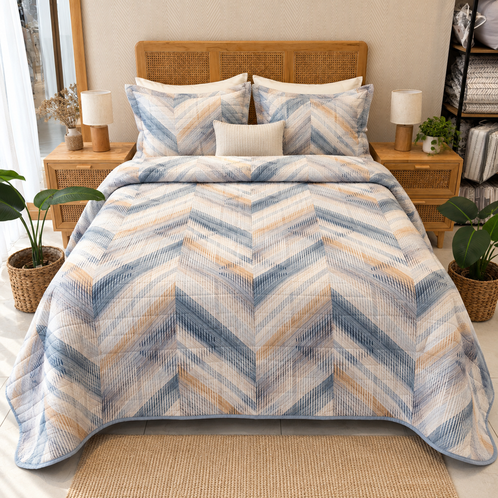 Couvre lit 3 pieces bounda motif