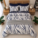 Parure de drap 6 pieces Zebre Marine