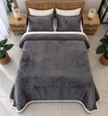 Couverture 3 pieces uni gris foncé