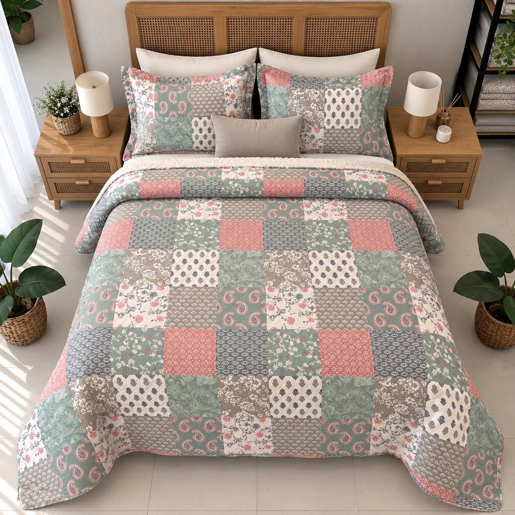 Couverture 3 Pieces Patchwork Boheme