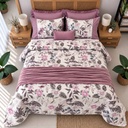 Housse de couette avec Dentelle Jardin Mauve 100% Coton   