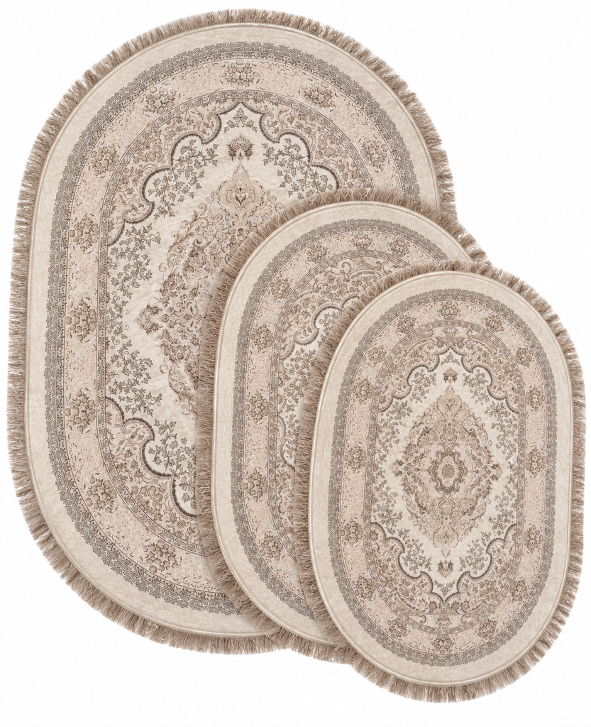 Descente de lit 3 pieces Médaillon Oriental Classique 