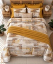 Housse de couette Dentelle Eclat Miel 6 Pieces 100% Coton