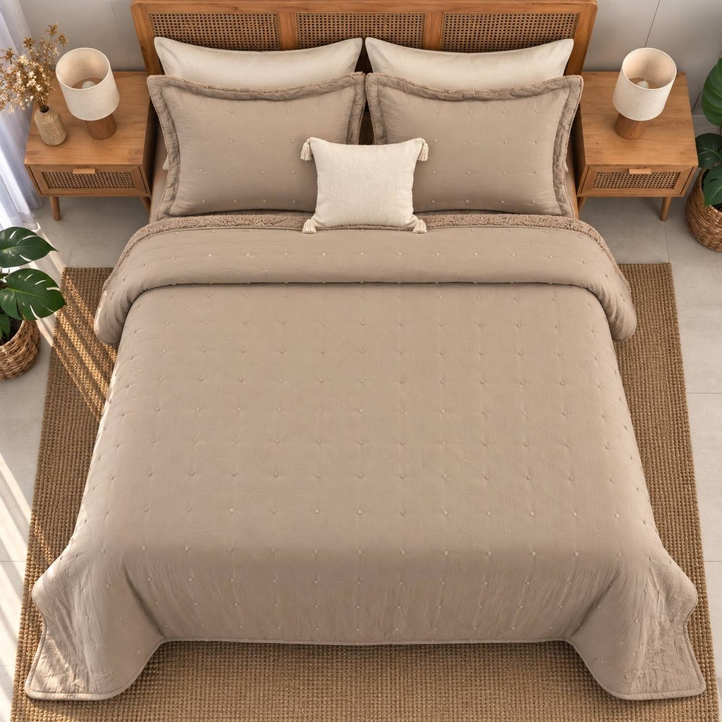 Couverture BBH Unis Beige Sable