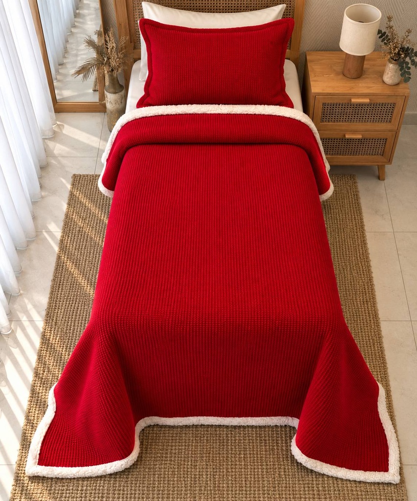 Couverture Double Face sherpa 1 Place Rouge