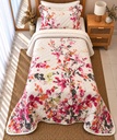 Couverture Double Face Sherpa Floral Eclat