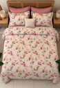 Parure de drap 6 Pieces Rose Florale