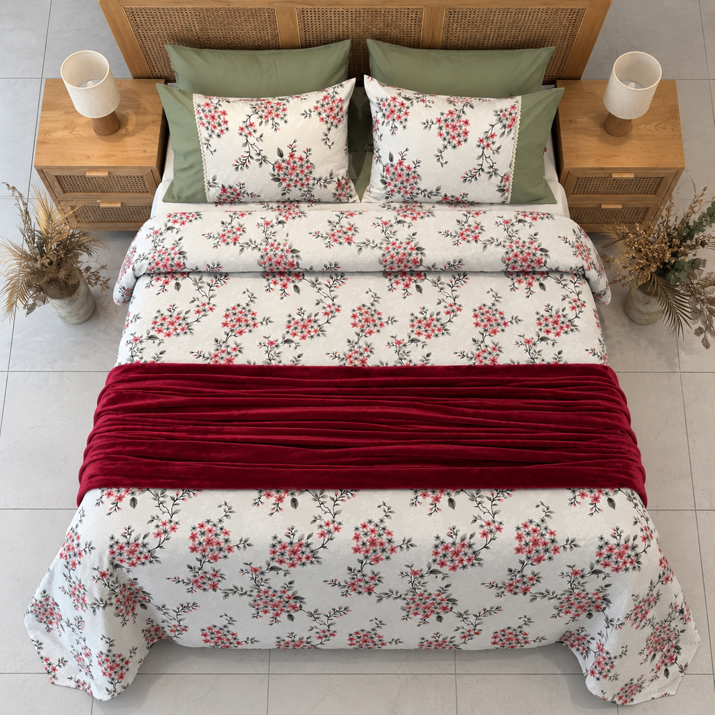 Housse de couette Dentelle 6 Pieces Eclosion 