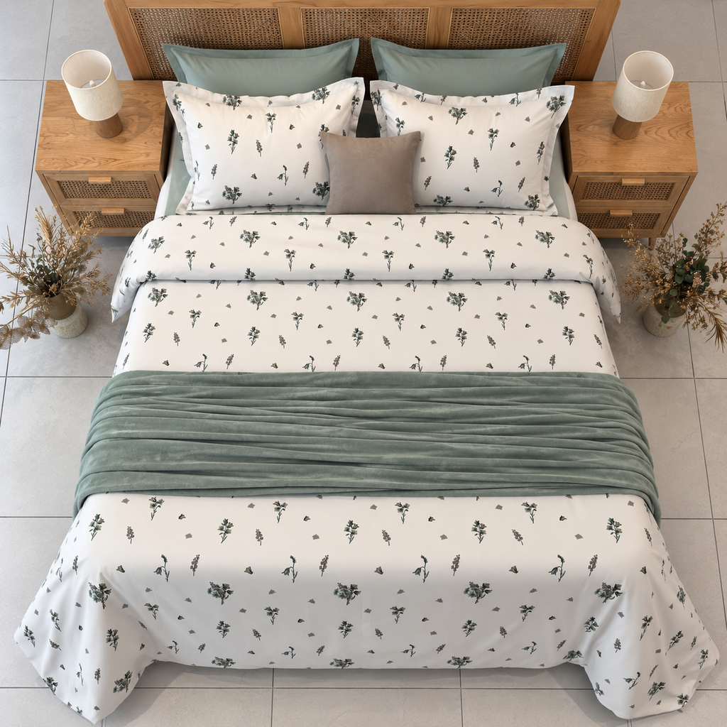 Housse de couette 6 Pieces Sauge New