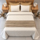 Housse de couette Dentelle 6 Pieces Douceur Sable New 100% Coton