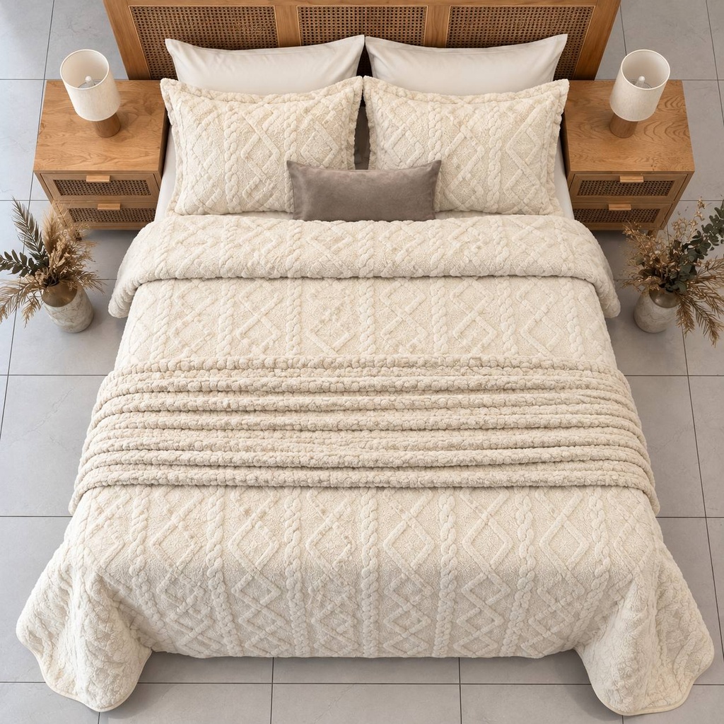 Couverture 3 Pieces BBH Blanc