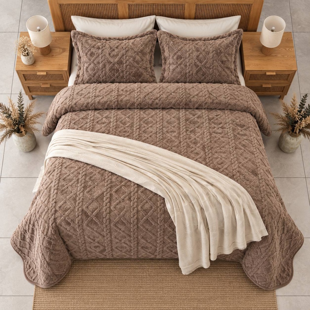 Couverture 3 Pieces BBH Berbere Marron