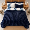 Couette 6 Pieces fourrure Blue