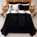 Couette 6 Pieces fourrure Noir