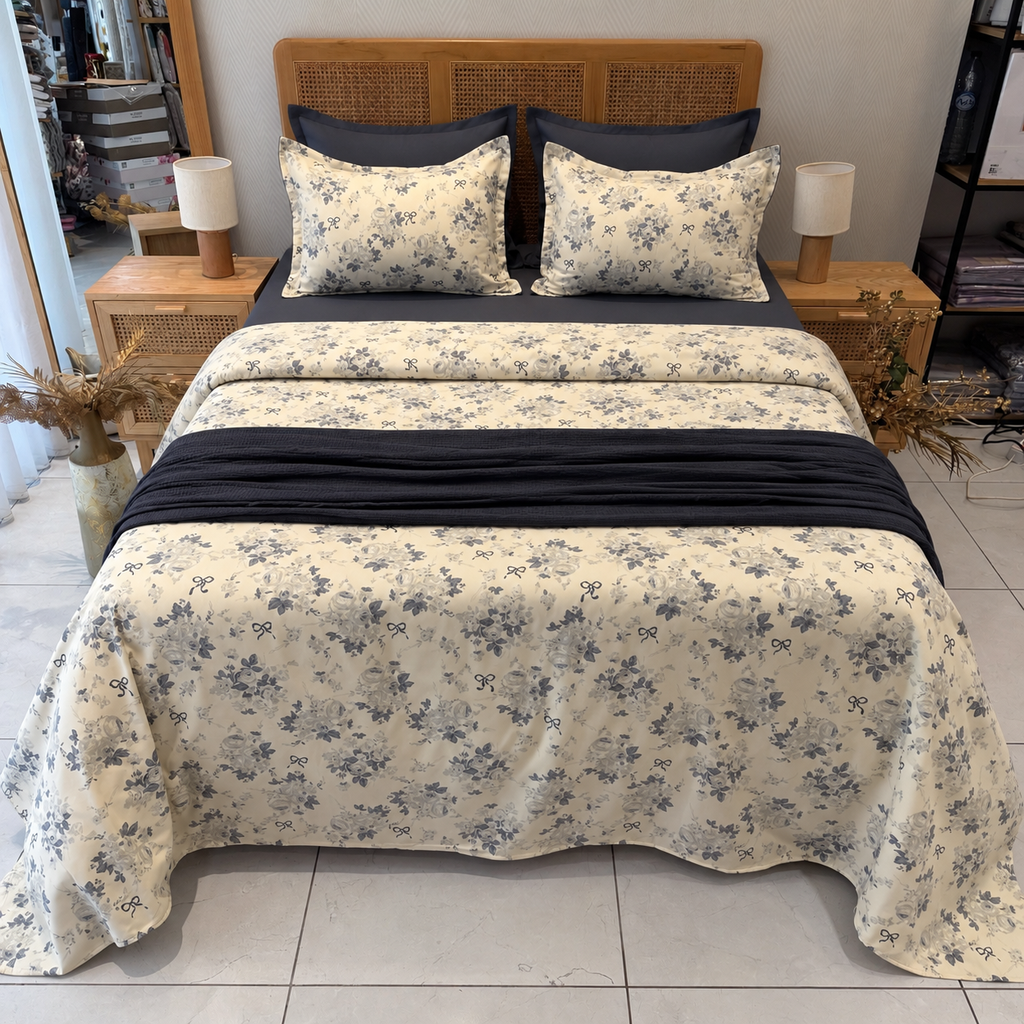 Parure de drap 6 Pieces Blue New