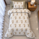 Housse de couette Dentelle 1 Place Enfant Vert 100% Coton
