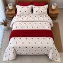 Couvre lit Guzel 6 Pieces coeur rouge