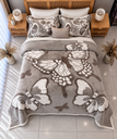 Couverture 3 Pieces Papillion  Marron