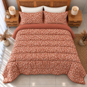 Couette 4 Pieces Fleur New Brique