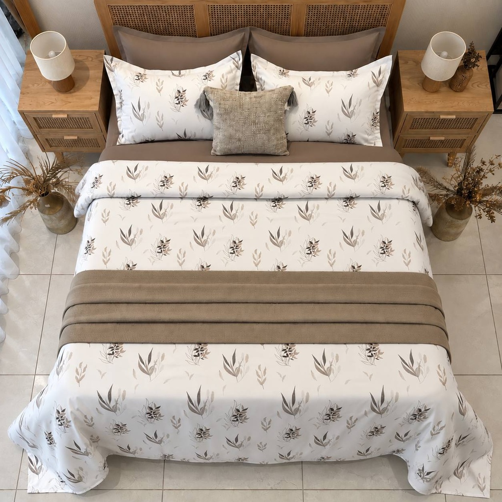 Parure de drap 6 pieces Herbier Nature
