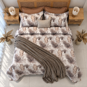 Housse de couette 6 Feuillage Tropical – Beige, Taupe & Marron