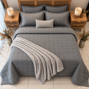 Couvre lit Monterol 3 Pieces Gris