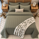 Couvre lit Monterol 3 Pieces Vert