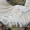 Plaid crochet blanc