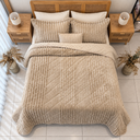 Couverture 3 Pieces Double face Imprimer beige Motif 2 