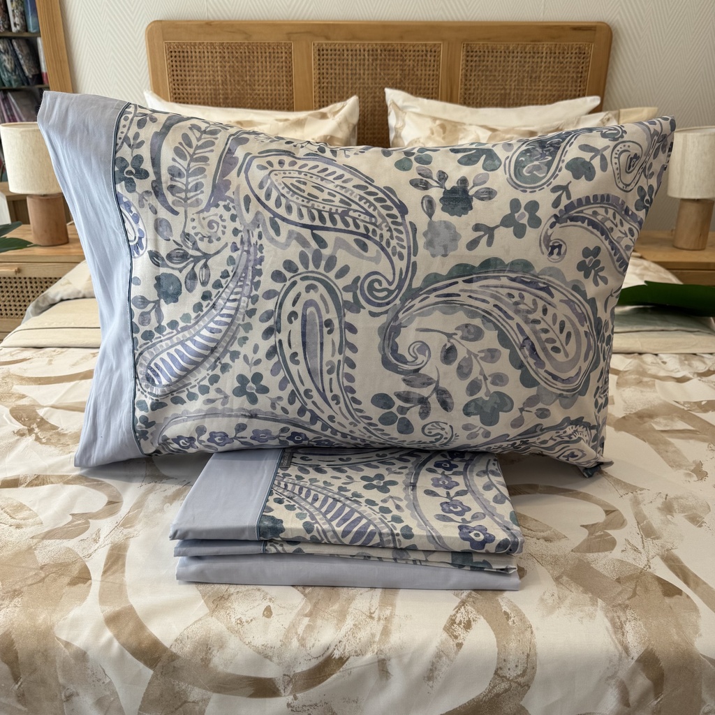Parure de drap polo polo 4 pièces coton percale 200 fils Cachemire Élégance