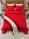 Housse de couette 6 Pieces 80% Coton Coeurs Rouge Motif 3